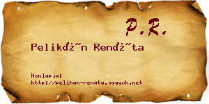 Pelikán Renáta névjegykártya